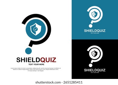 Shield Quiz logo: question mark forming a shield with a checkmark. Represents secure knowledge testing.
