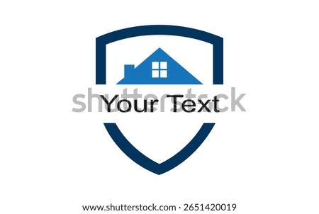 Shield Real Estate Logo Design with House Icon for Secure Property Branding