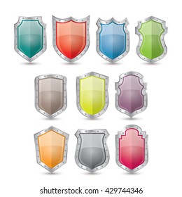 Shield realistic icons