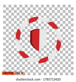 shield red white 3d logo icon design vector illustration 