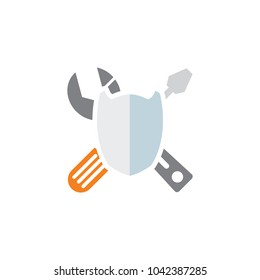 Shield Repair Logo Icon Design
