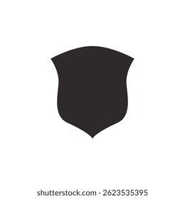 Etiqueta de icono resistente al escudo aislado sobre fondo blanco.