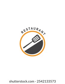 Modelo de design de logotipo do restaurante Shield, ilustração de vetor