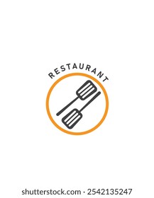 Shield restaurant logo design template, vector illustration
