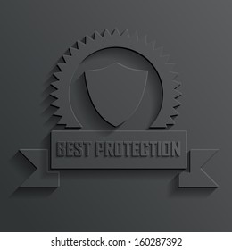 shield and ribbon vector
