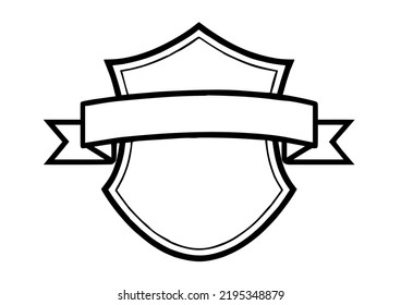 Shield with a ribbon vector
