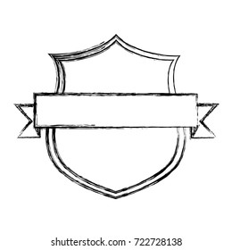 shield  with  ribbon vector illustration