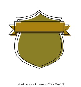 shield   with ribbon vector illustration