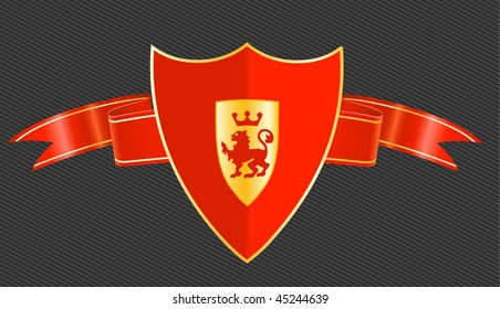 shield with ribbons