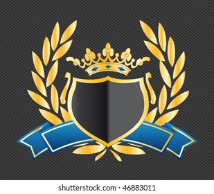 escudo con cintas y laureles