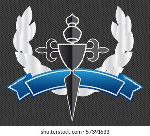 escudo con cintas y laureles