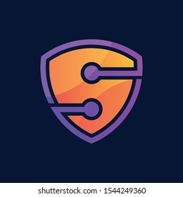 shield s logo design vector