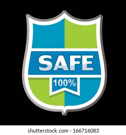 shield safe concept, protection hundred percent