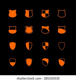 shield safe defence icon set