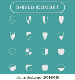 shield safe defense icon set
