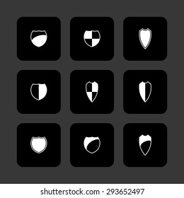 shield safe defense icon set