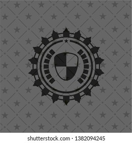 shield, safety icon inside black emblem
