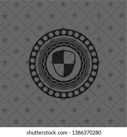 shield, safety icon inside black emblem