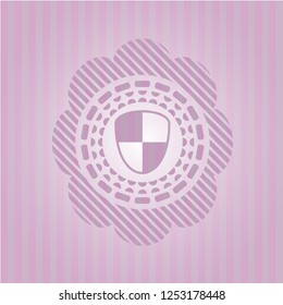 shield, safety icon inside pink icon or emblem