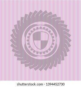 shield, safety icon inside pink icon or emblem