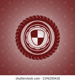 shield, safety icon inside red icon or emblem