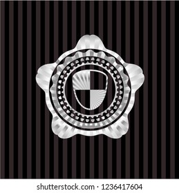 shield, safety icon inside silvery badge