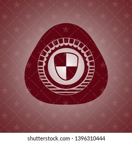 shield, safety icon inside vintage red emblem