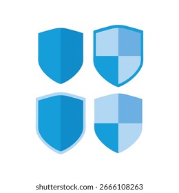 Icono de seguridad del escudo sobre fondo blanco