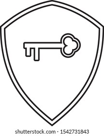 shield safety symbol flat icon
