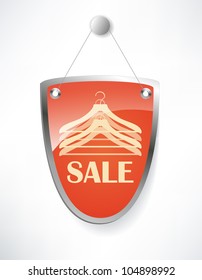 The shield, sale sign.