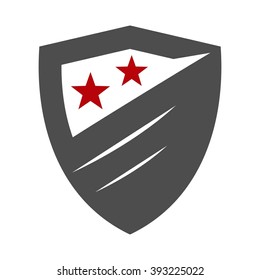 Shield and Scratched Logo