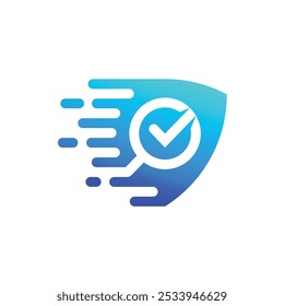 Shield Search Check  Network Tech Logo Design