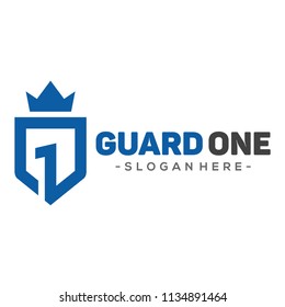 Shield / secure / Guardian One Logo Design Vector