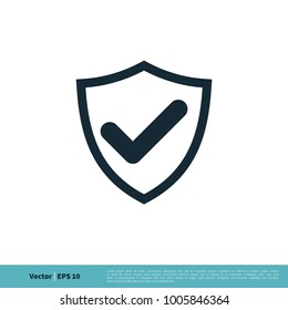 Shield Secure Icon Vector Logo Template Illustration Design. Vector EPS 10.