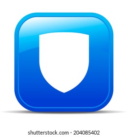 Shield secure Internet App button Icon