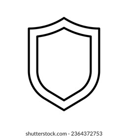 Shield of secure, protect line icon. Shield guarantee, privacy, medical safety. Armor in fight. Vector outline illustration