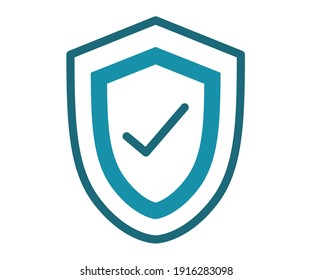 shield secure safe single isolated icon with solid line style