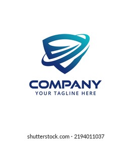 Shield Security Abstract Logo For Technology, Enginering, Aviaton, Drone, Logistics Company
