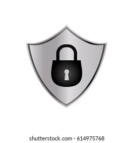 shield security abstract padlock