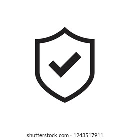 shield security black  icon vector