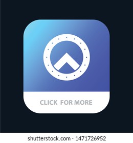 Shield, Security, Greece Mobile App Button. Android and IOS Glyph Version