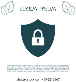 Shield security icon.