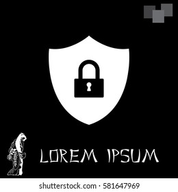 Shield security icon.