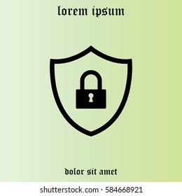 Shield security icon.