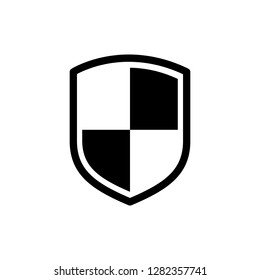 Shield security icon. Editable vector stroke
