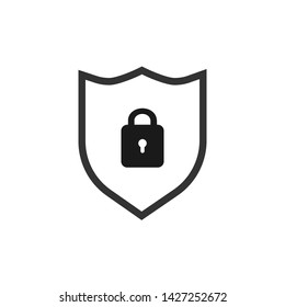 Shield security icon isolated on white background. Vector illustration. Eps 10.
