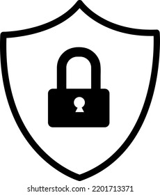 Shield security icon on white background..eps
