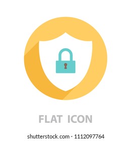 Shield security icon. vector illustration