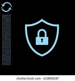 Shield security icon. vector illustration