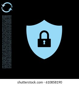 Shield security icon. vector illustration